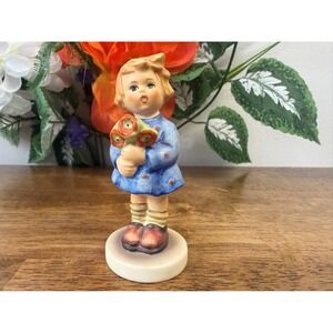 Vintage Goebel‎ Girl with Nosegay Bouquet Figurine W Germany Porcelain MCM Decor